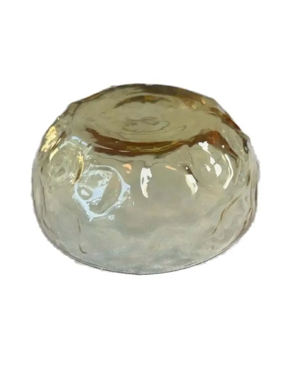 Vintage Indiana Glass Amber Thumbprint Small Dessert Bowls, Set of 3